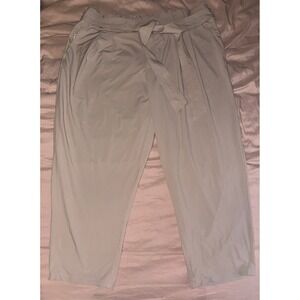 Athleta Plus Size Khaki Skyline Wide Leg Hi Rise‎ Cropped Pants, Size 22